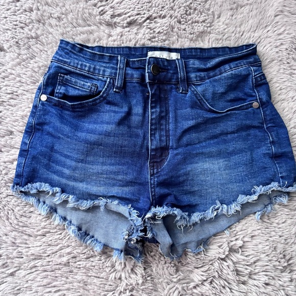 Nature denim cutoff shorts size Large but runs small - Picture 1 of 9